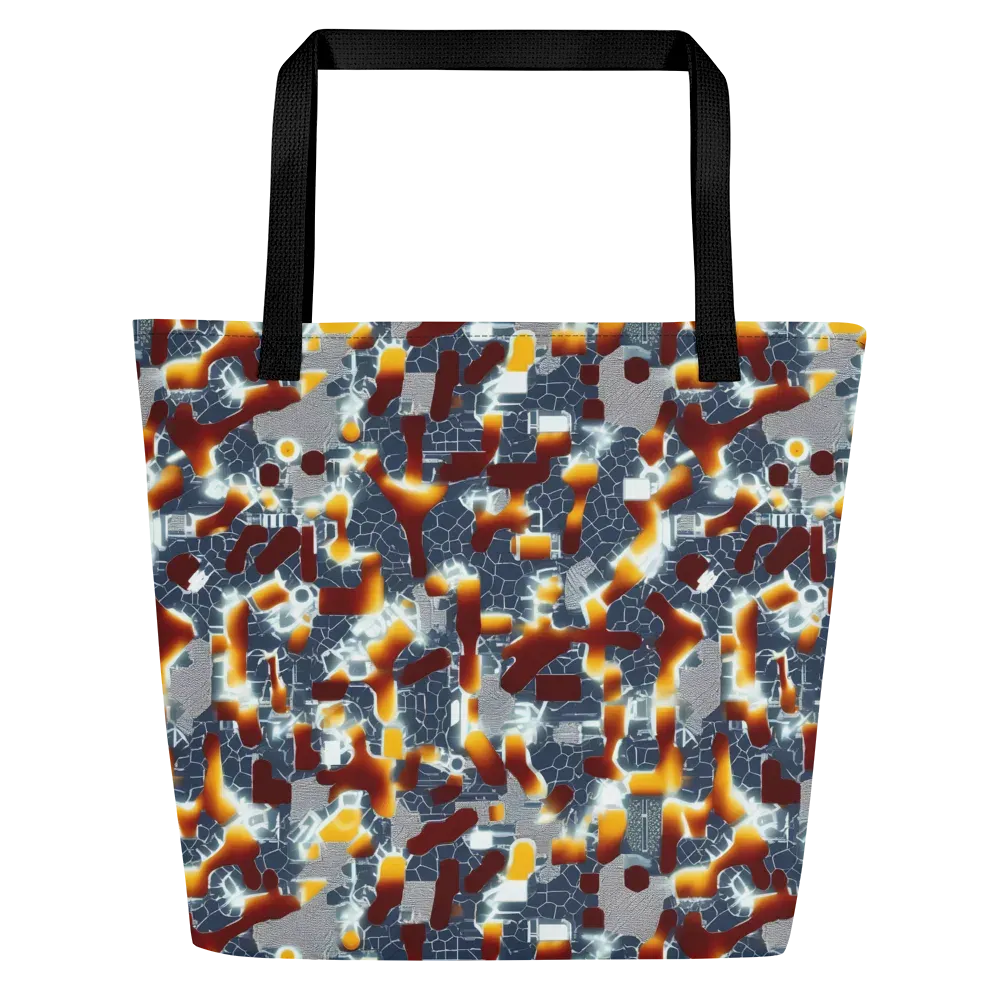 Amber Circuit on Large Tote Bag W/ Pocket — Front