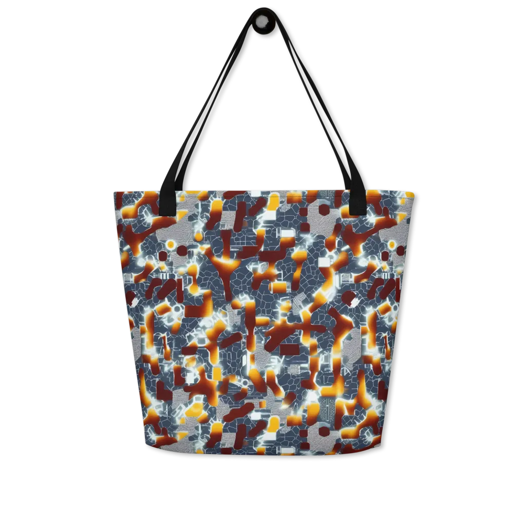 Amber Circuit on Large Tote Bag W/ Pocket — Front