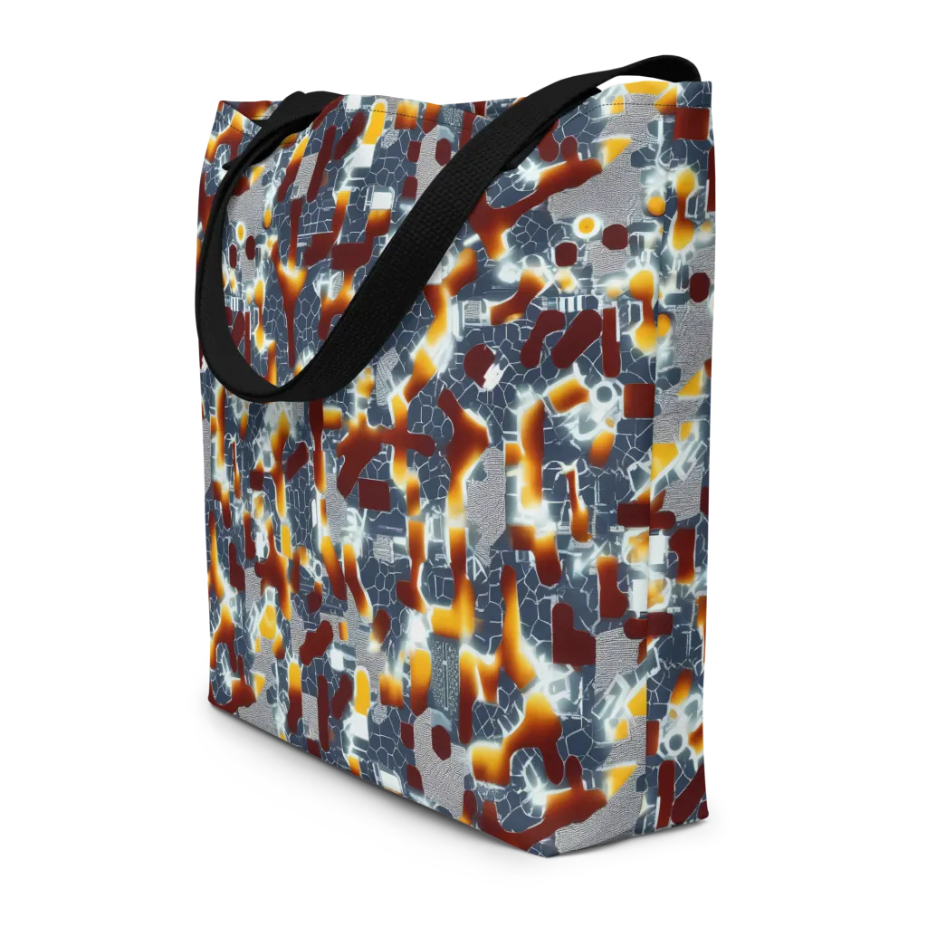 Amber Circuit on Large Tote Bag W/ Pocket — Front