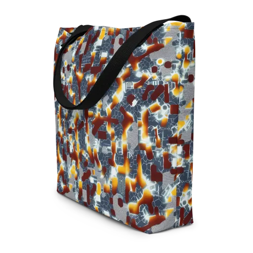 Amber Circuit on a Large Tote Bag W/ Pocket