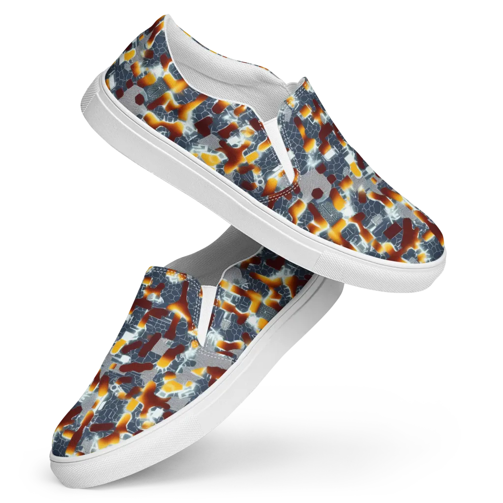 Amber Circuit on Women's Slip-On Canvas Shoes — Front