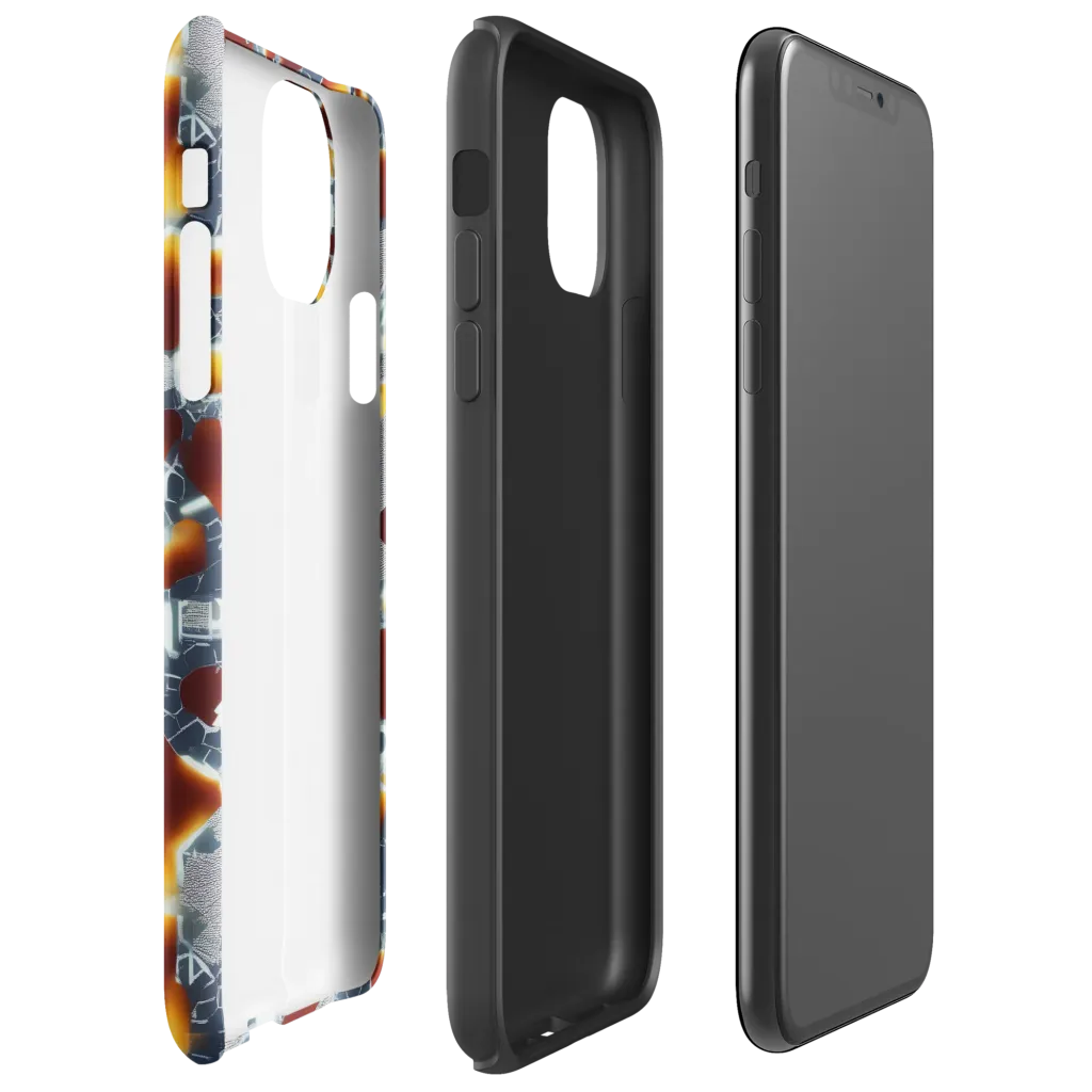 Amber Circuit on Tough Case for iPhone® — Right