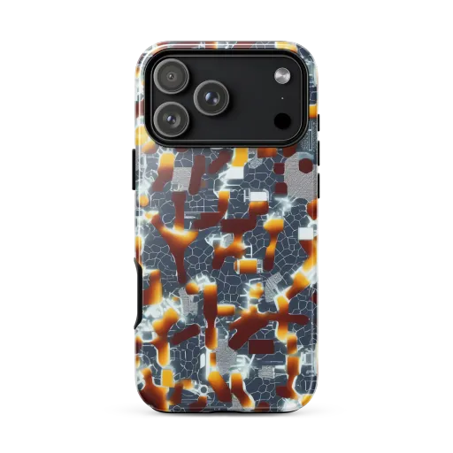 Amber Circuit on a Tough Case for iPhone®