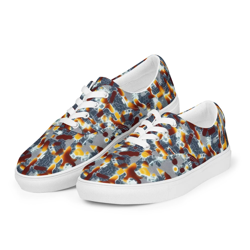 Amber Circuit on Men's Lace-Up Canvas Shoes — Left Front