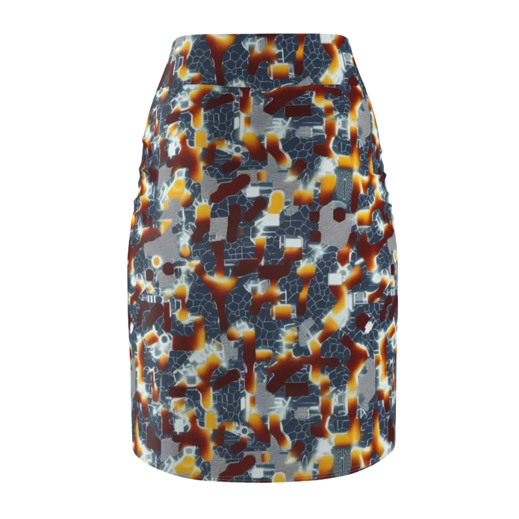 Amber Circuit on Pencil Skirt — Back