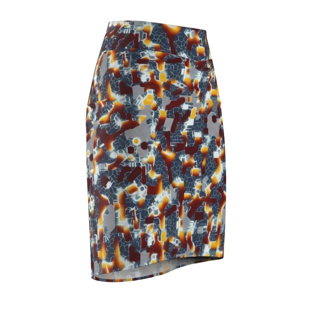 Amber Circuit on Pencil Skirt — Front Side
