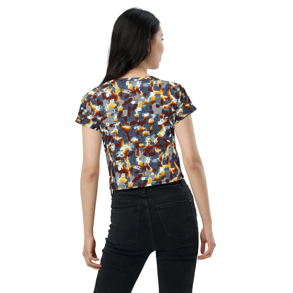 Amber Circuit on Crop Tee — Back