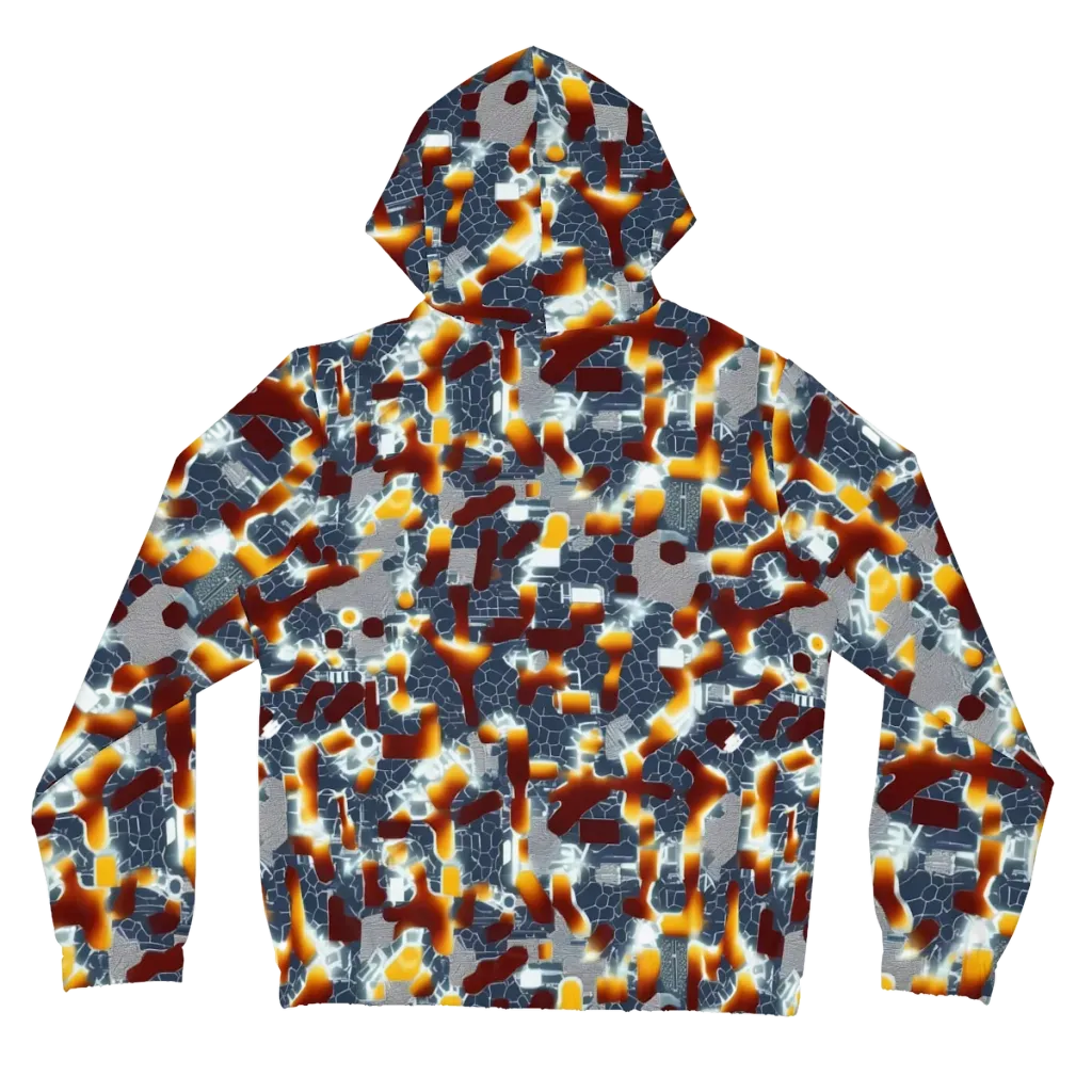 Amber Circuit on Women's Full-Zip Hoodie — Back