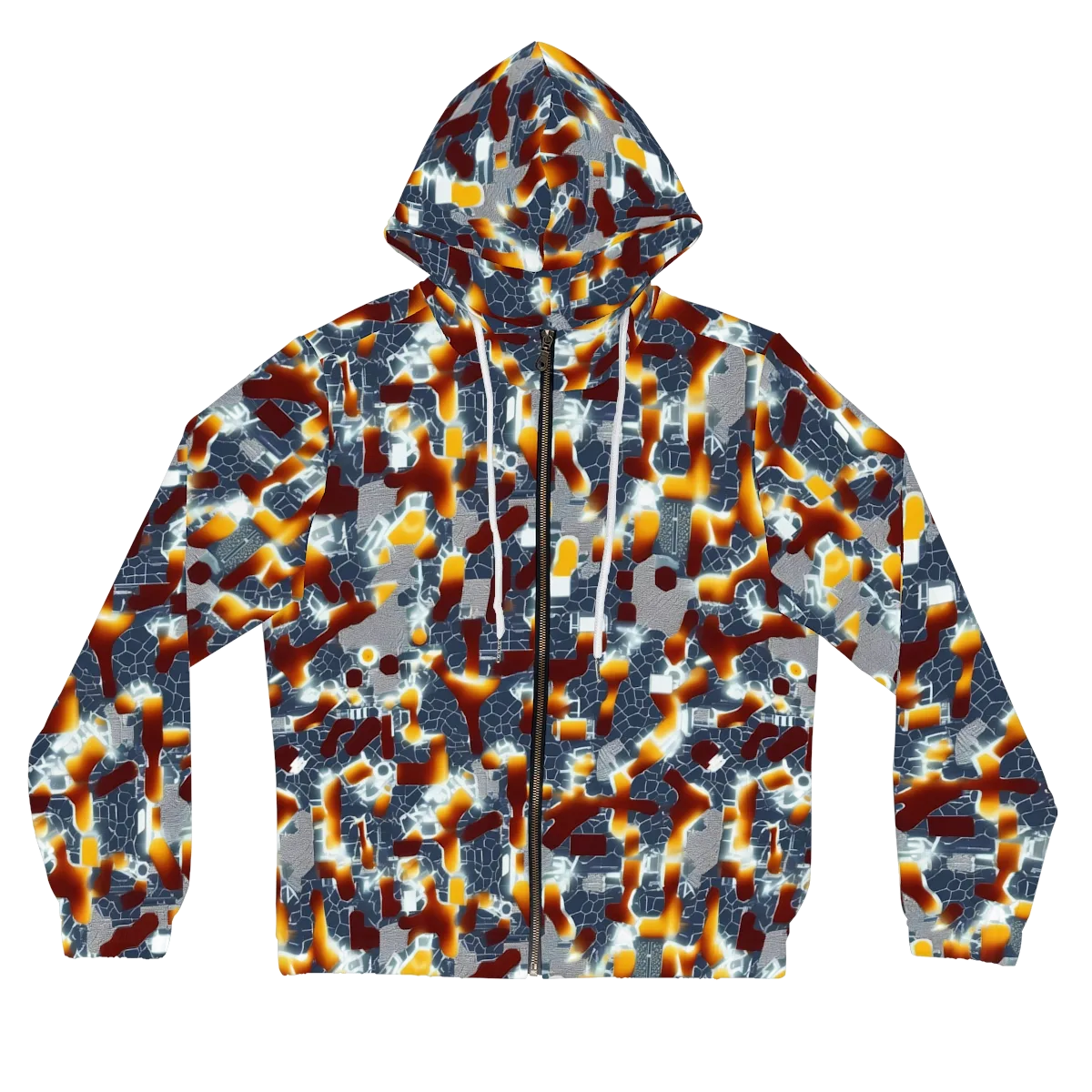 Amber Circuit on Women's Full-Zip Hoodie — Front