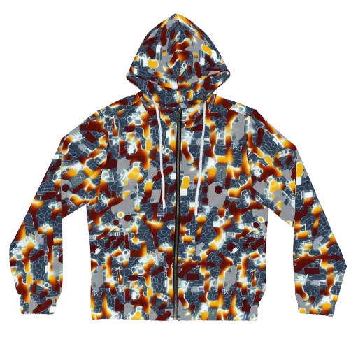 Amber Circuit on a Women's Full-Zip Hoodie