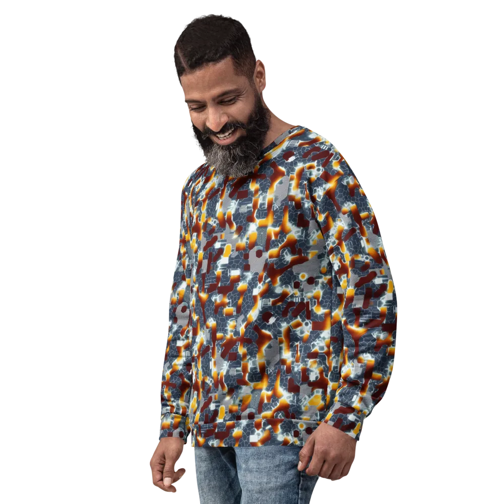 Amber Circuit on Sweatshirt — Left Front