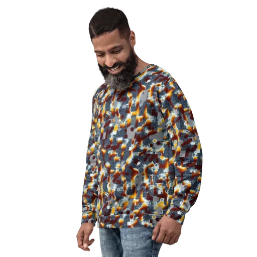 Amber Circuit on a Sweatshirt