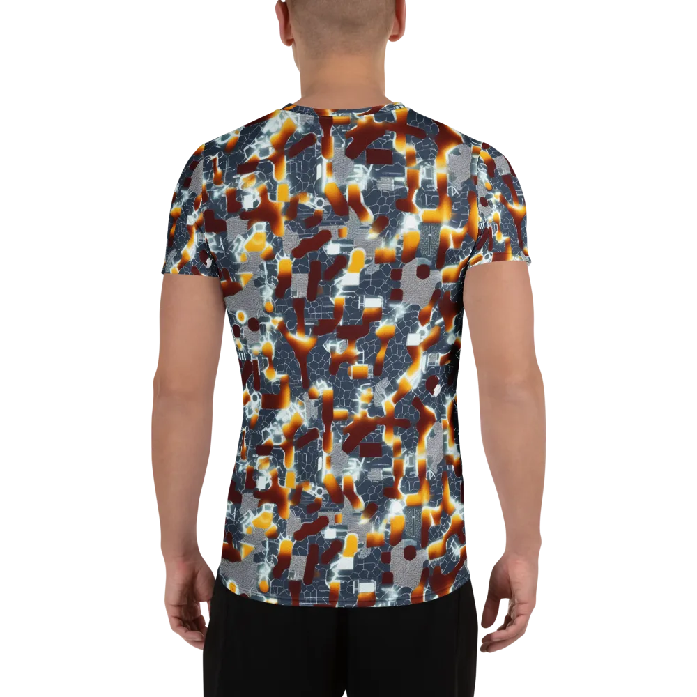 Amber Circuit on Men's Athletic T-Shirt — Back