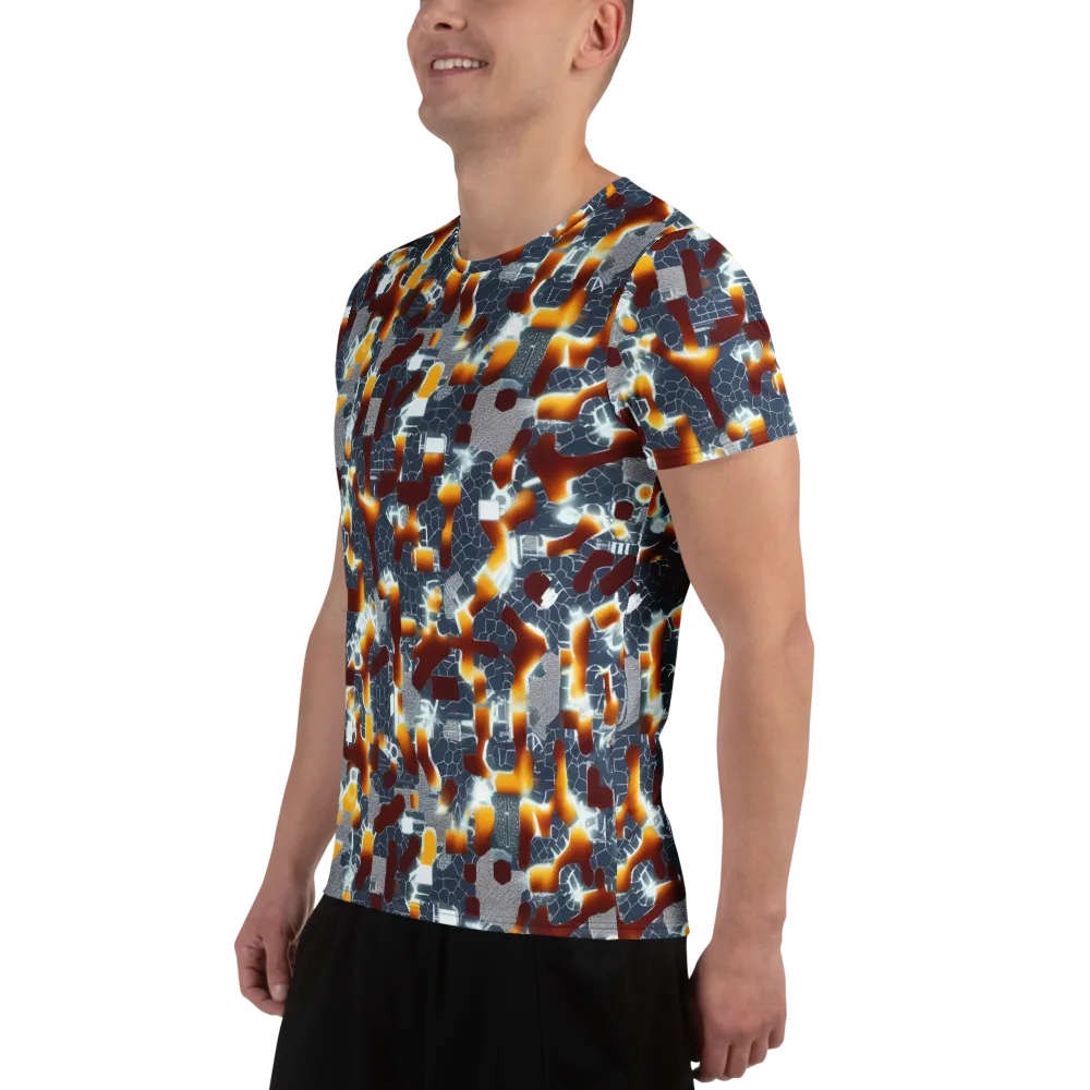 Amber Circuit on Men's Athletic T-Shirt — Left