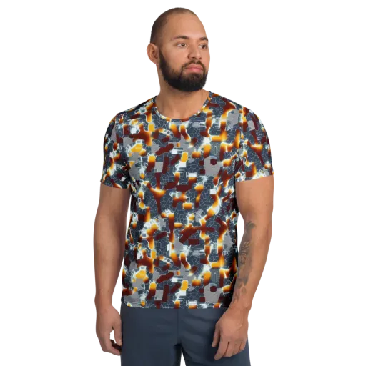 Amber Circuit on a Men's Athletic T-Shirt