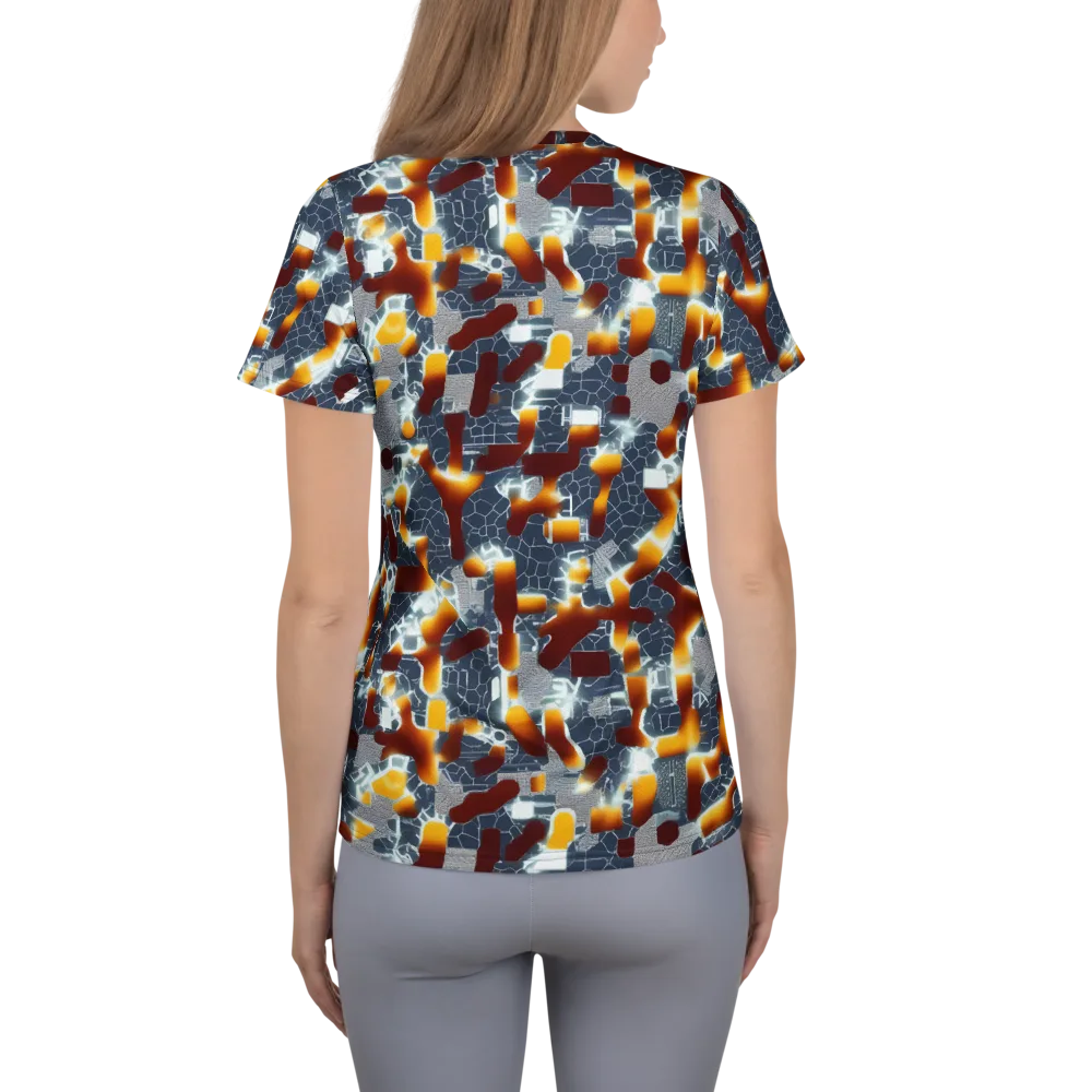 Amber Circuit on Women's Athletic T-Shirt — Back