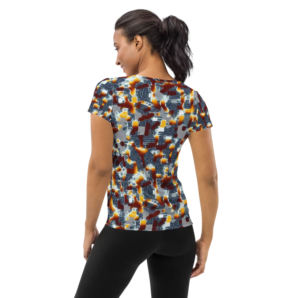 Amber Circuit on Women's Athletic T-Shirt — Back