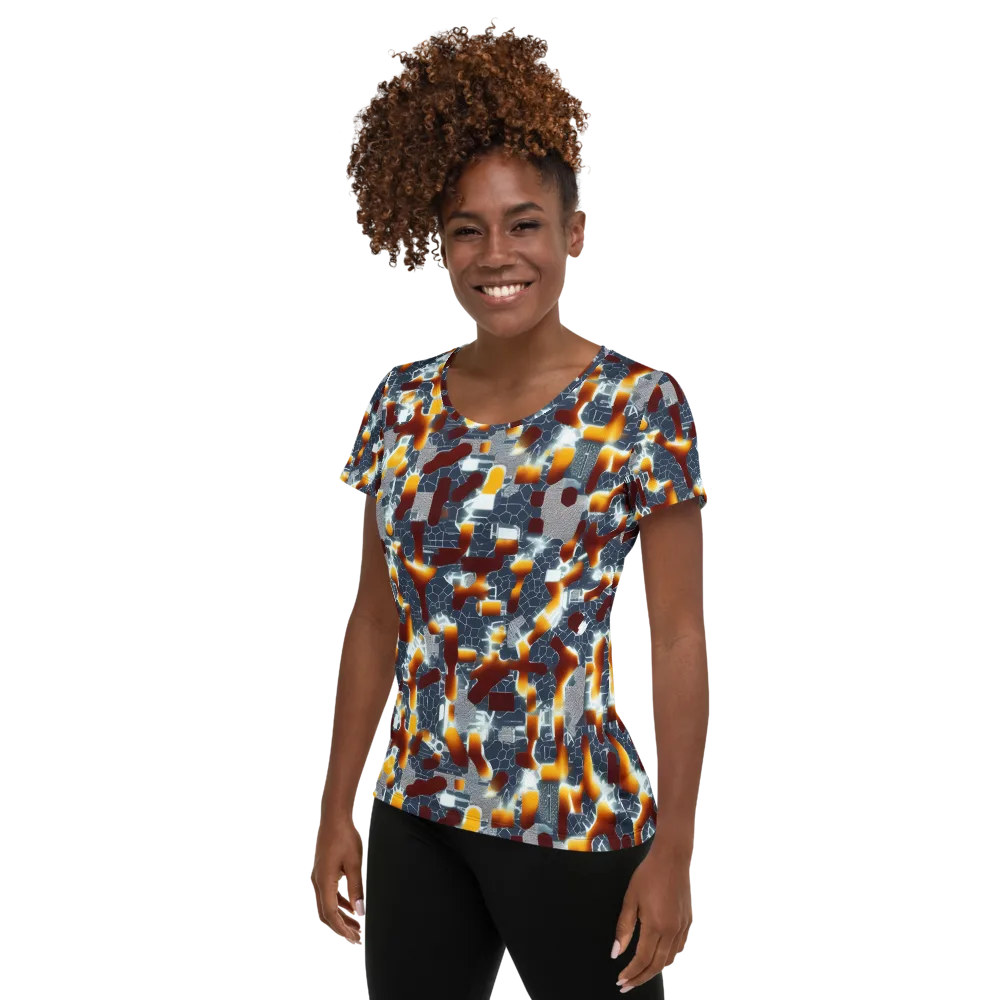 Amber Circuit on Women's Athletic T-Shirt — Left