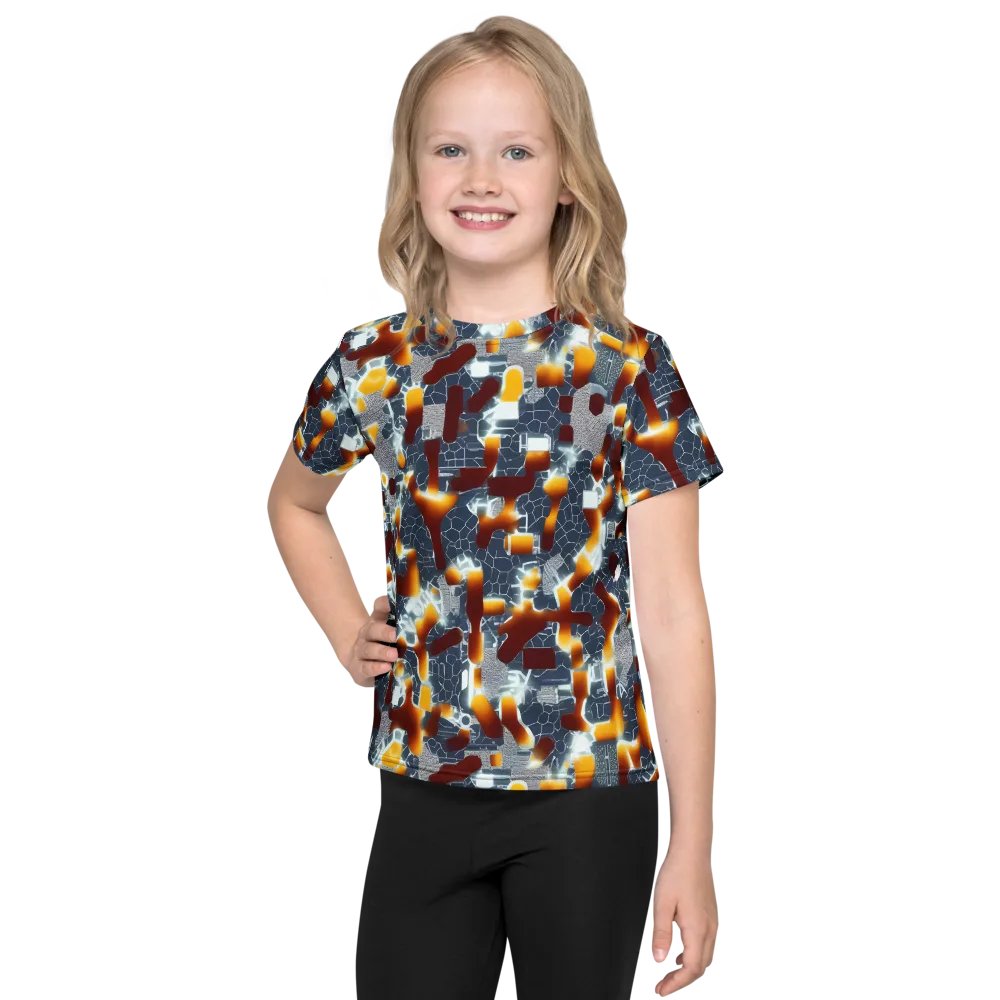 Amber Circuit on Kids Crew Neck T-Shirt — Front