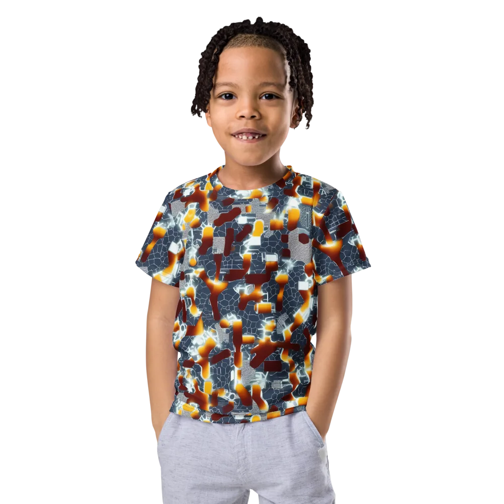 Amber Circuit on Kids Crew Neck T-Shirt — Front