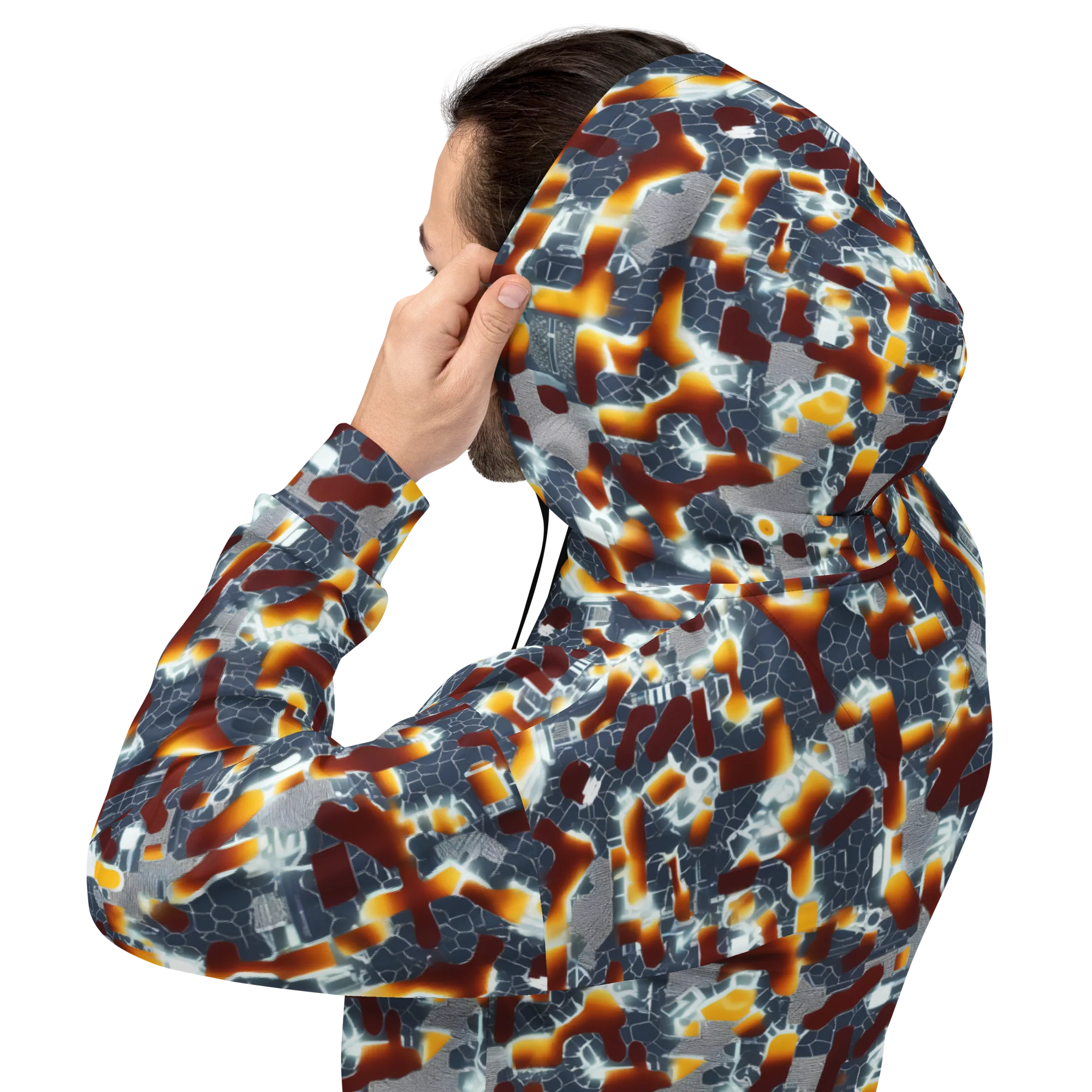 Amber Circuit on Hoodie — Back