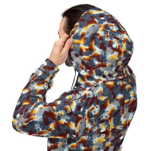 Amber Circuit on a Hoodie