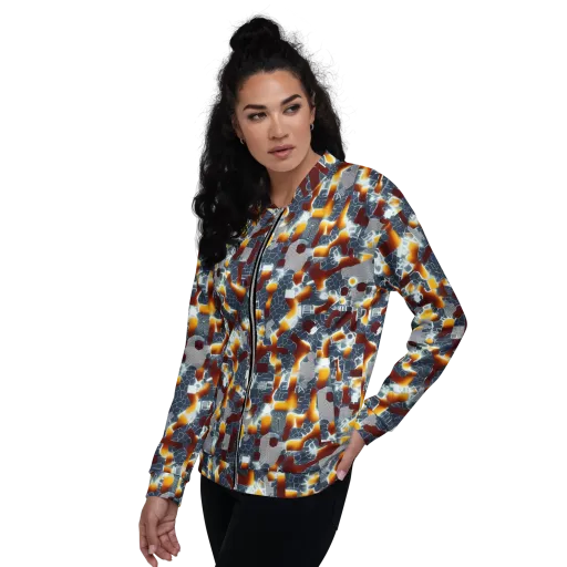 Amber Circuit on a Bomber Jacket