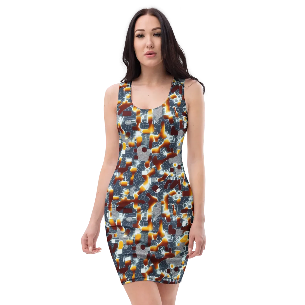 Amber Circuit on Bodycon Dress — Front