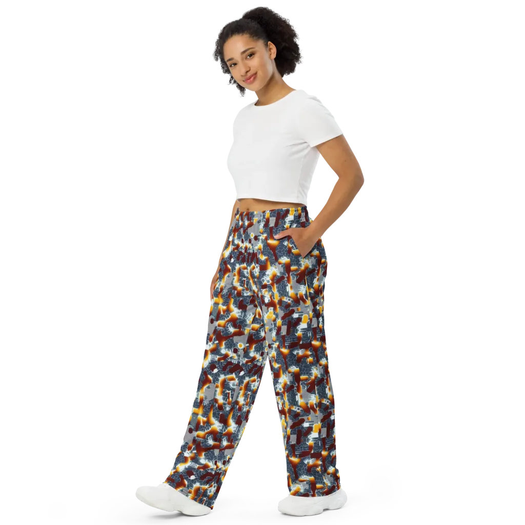 Amber Circuit on Wide-Leg Pants — Left Front