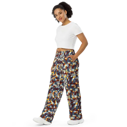 Amber Circuit on a Wide-Leg Pants