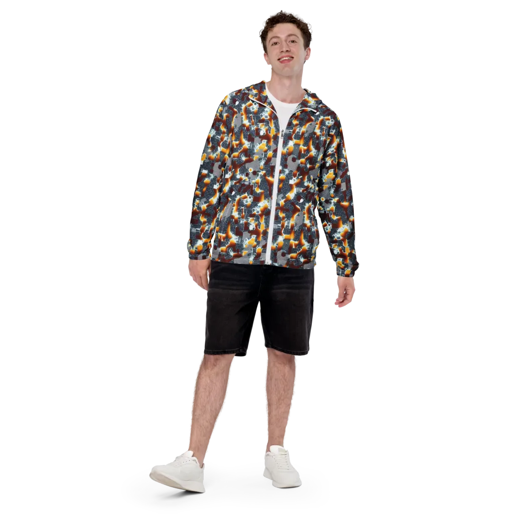 Amber Circuit on Men's Windbreaker — Front