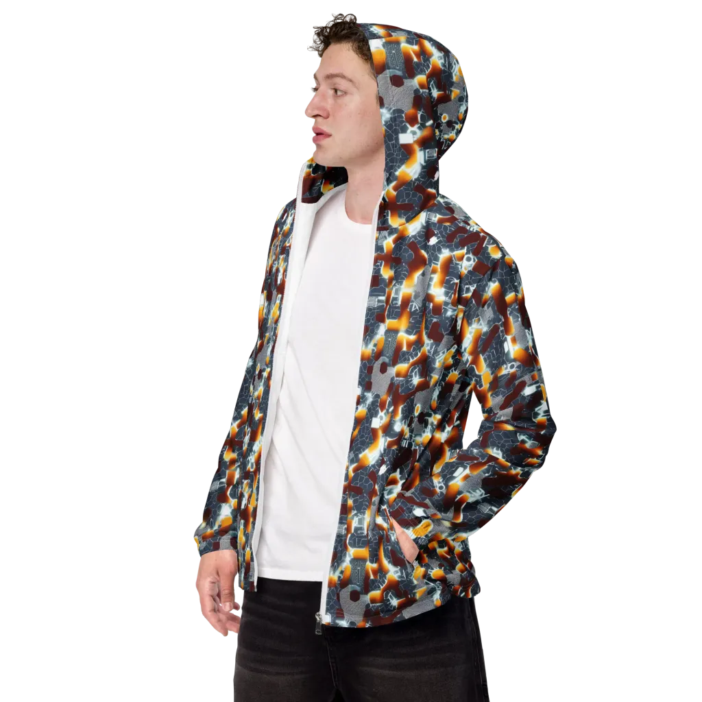 Amber Circuit on Men's Windbreaker — Left Front