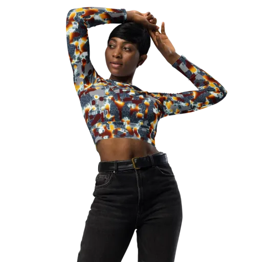 Amber Circuit on a Long Sleeve Crop Top