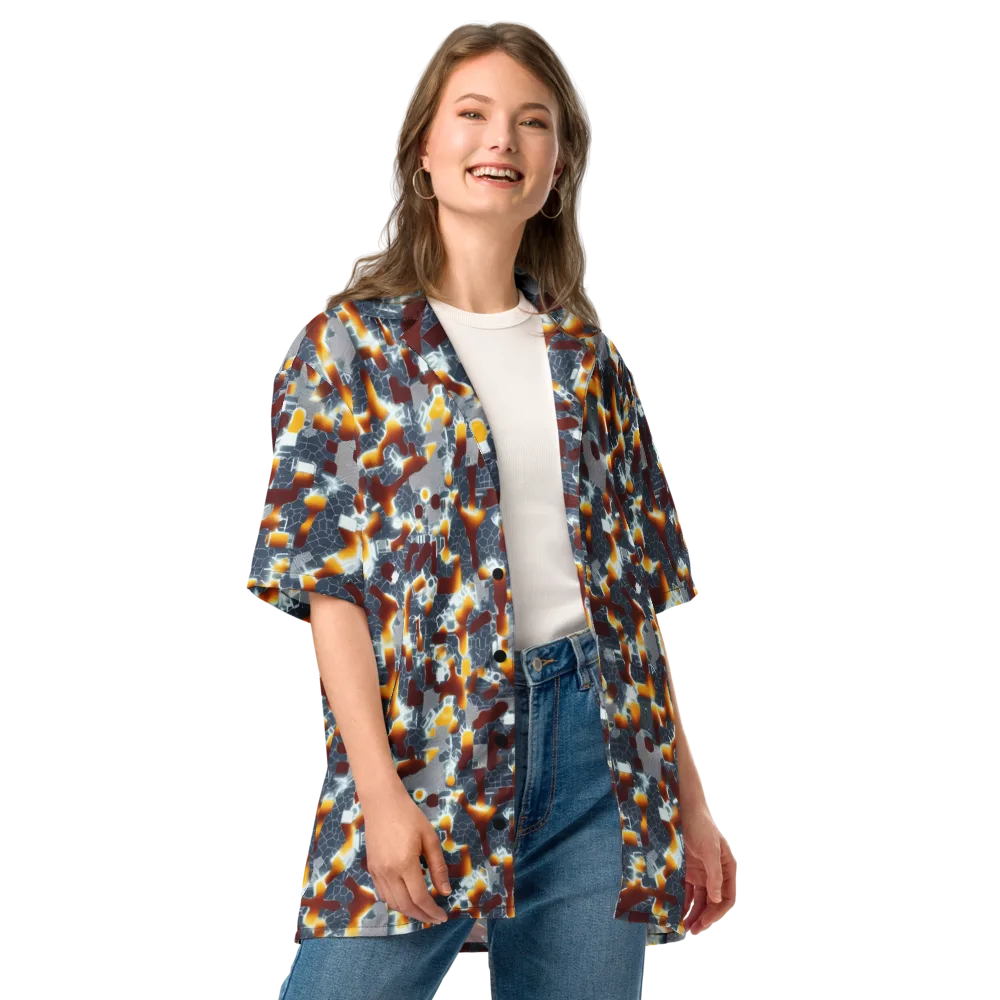 Amber Circuit on Button Shirt — Front