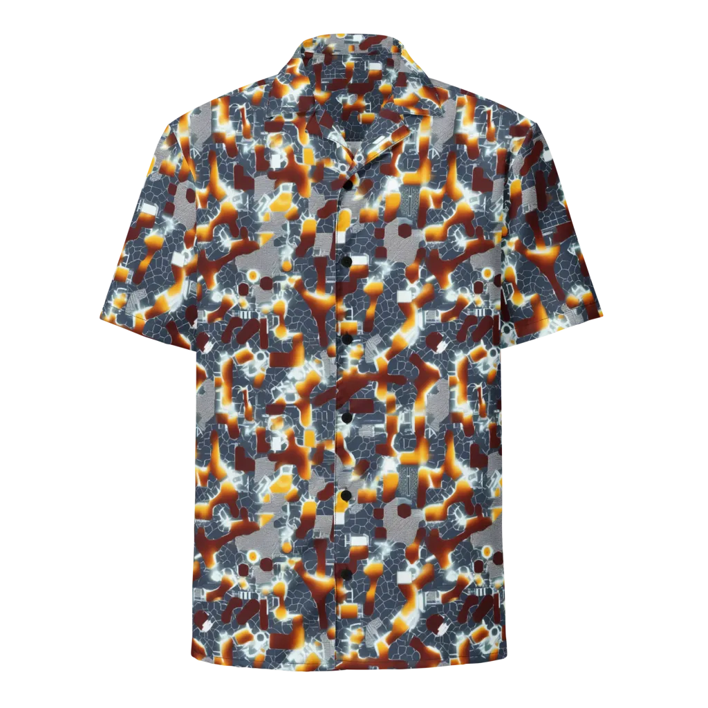 Amber Circuit on Button Shirt — Front