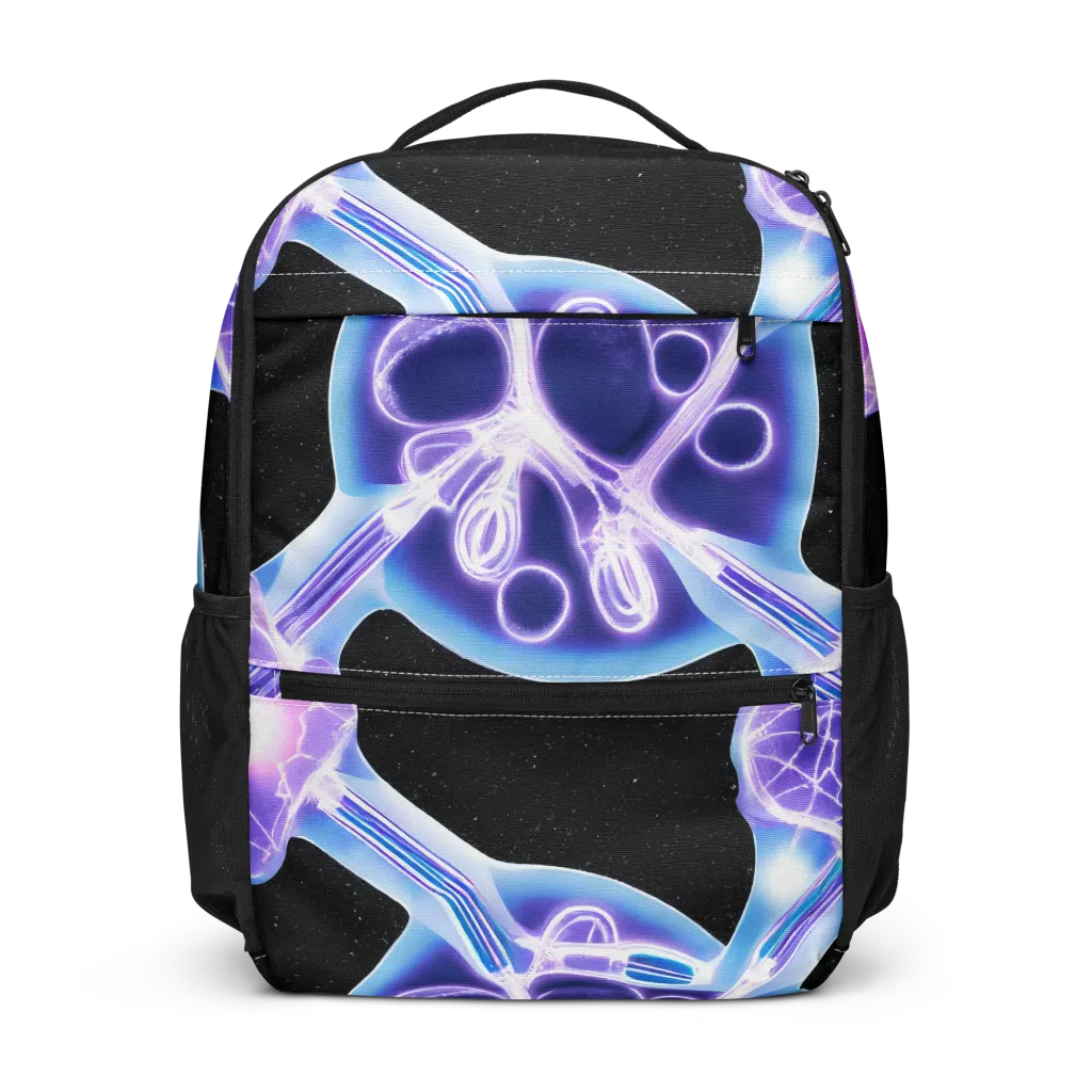 Neon Cellscape on Utility Backpack — Front