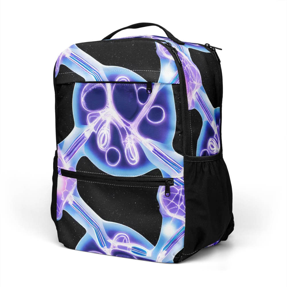 Neon Cellscape on Utility Backpack — Left Front