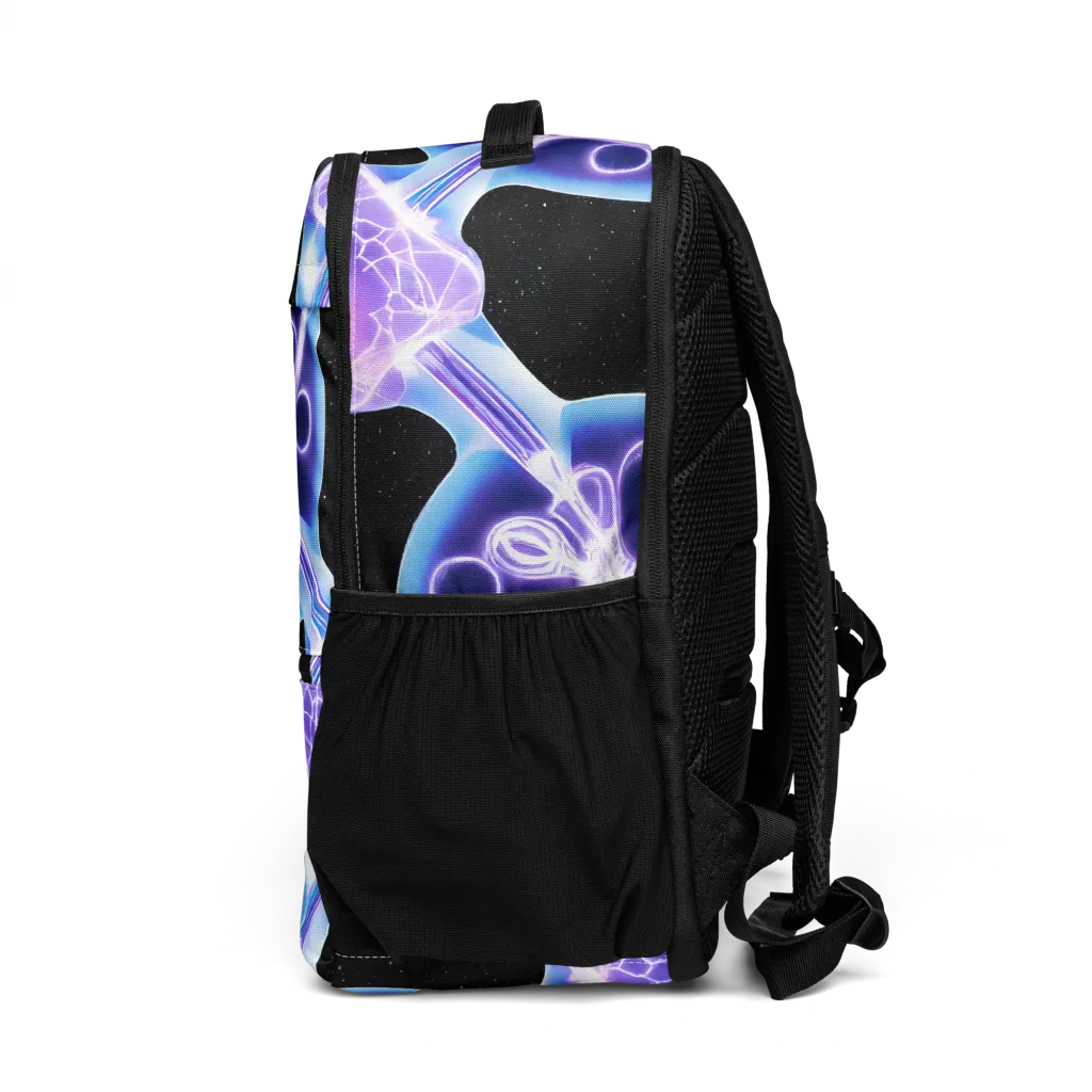 Neon Cellscape on Utility Backpack — Left