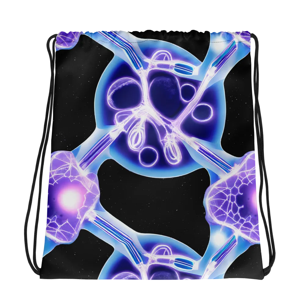 Neon Cellscape on Drawstring Bag — Photo
