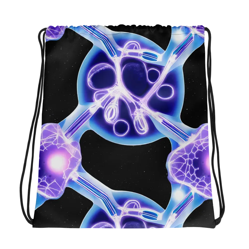 Neon Cellscape on Drawstring Bag — Photo