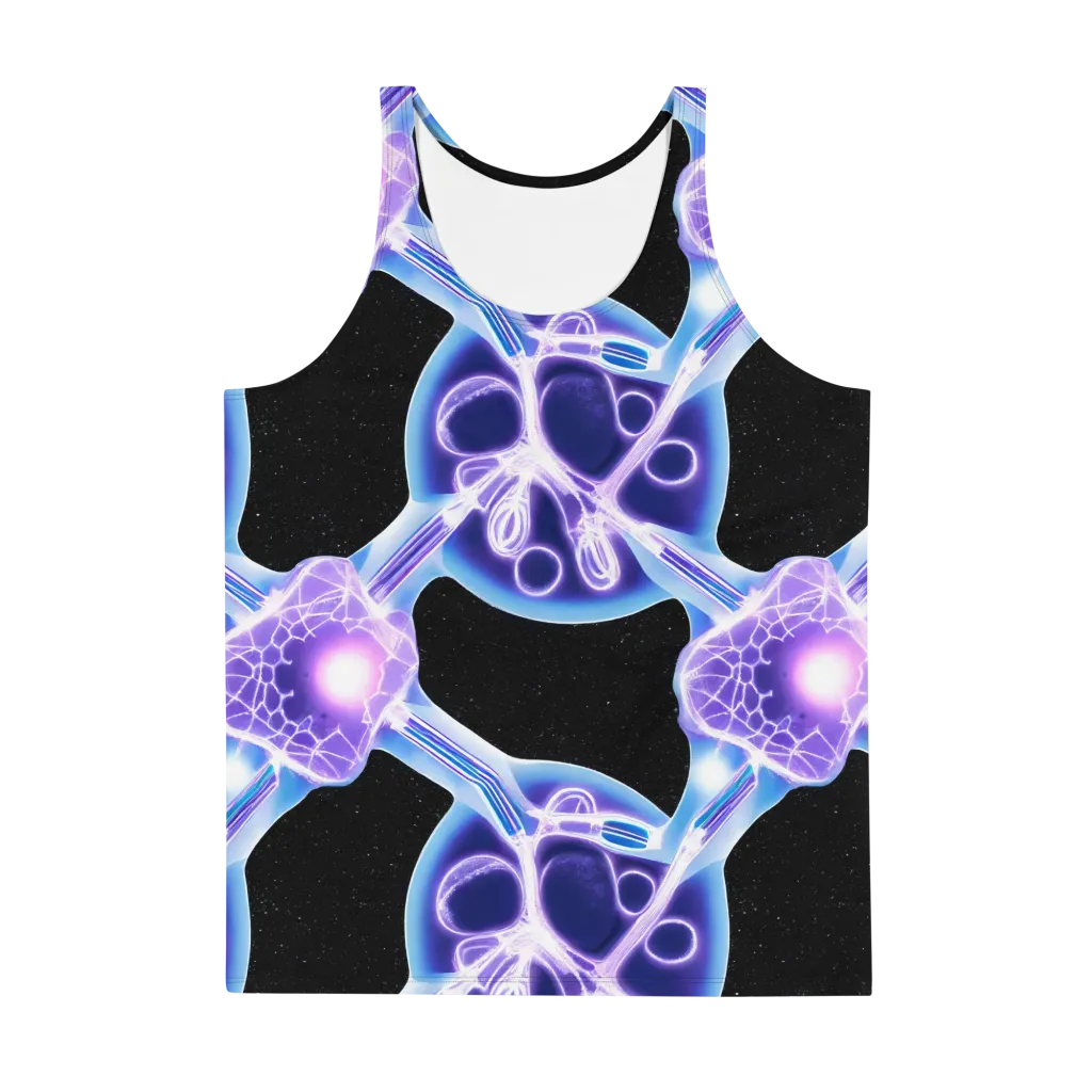 Neon Cellscape on Men's Tank Top — Front