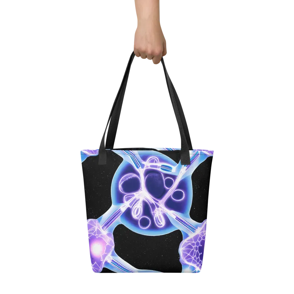 Neon Cellscape on Tote Bag — Front