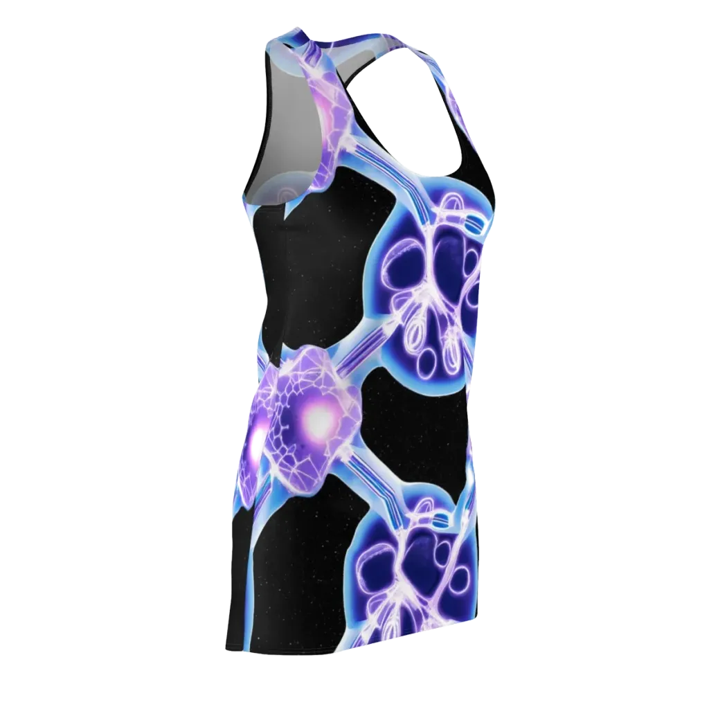 Neon Cellscape on Racerback Dress — Front Side