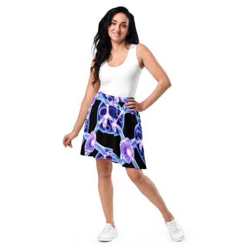 Neon Cellscape on a Skater Skirt