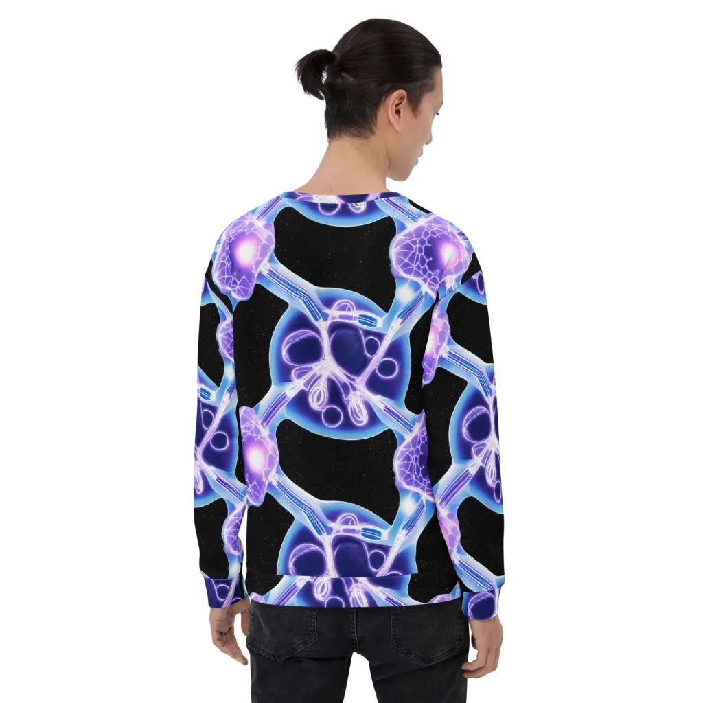 Neon Cellscape on Sweatshirt — Back