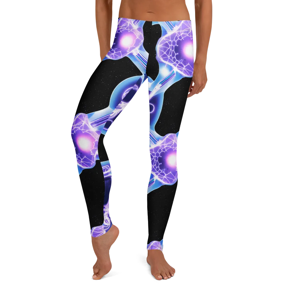 Neon Cellscape on Leggings — Front