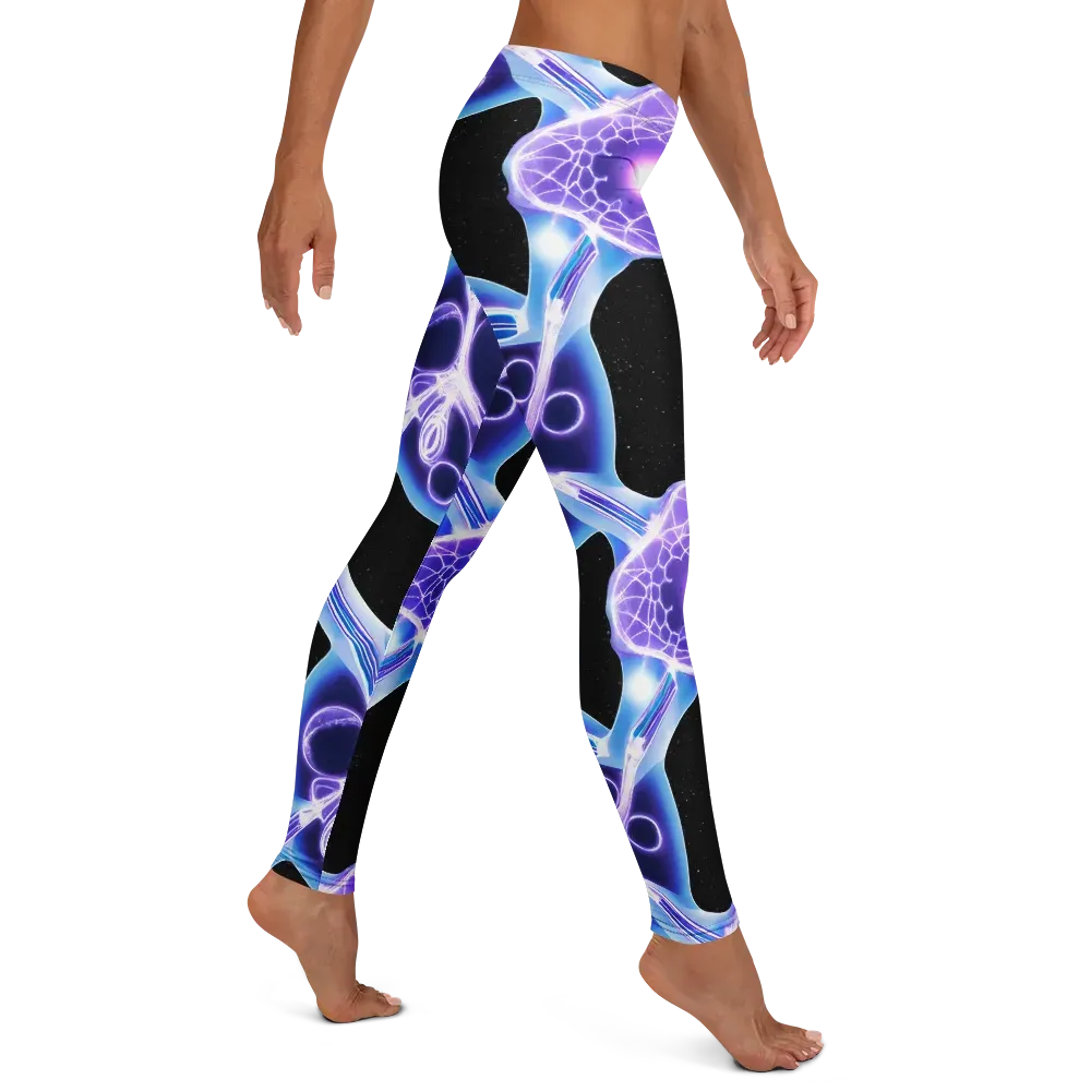 Neon Cellscape on Leggings — Right