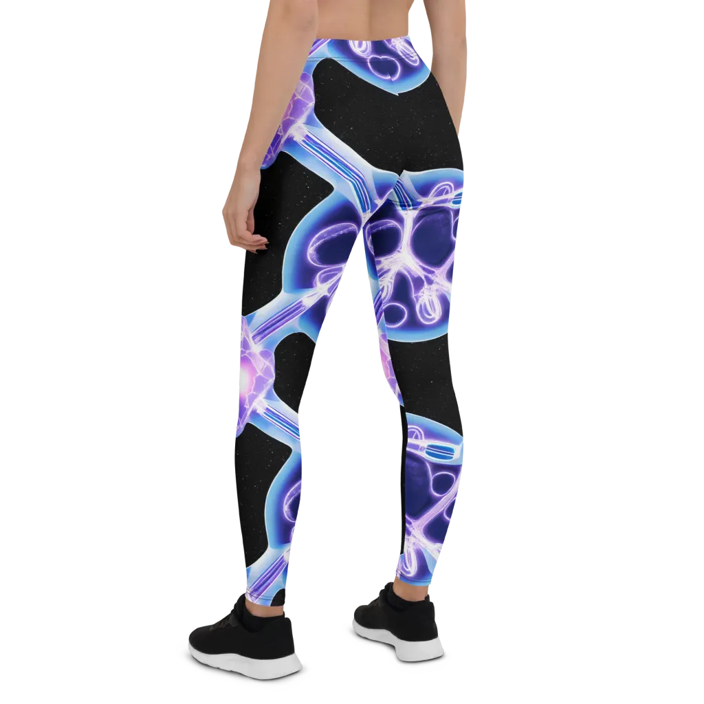 Neon Cellscape on Leggings — Back