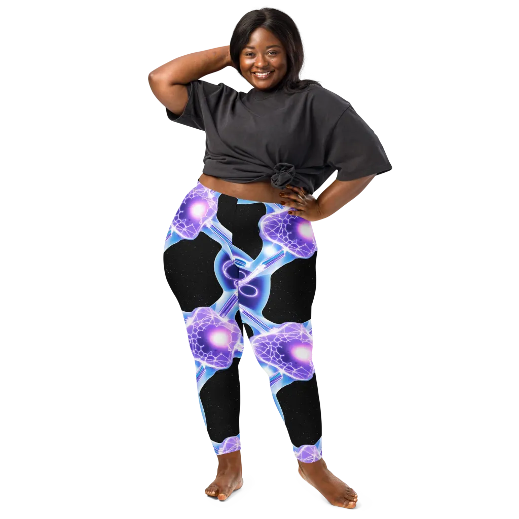 Neon Cellscape on Leggings — Front