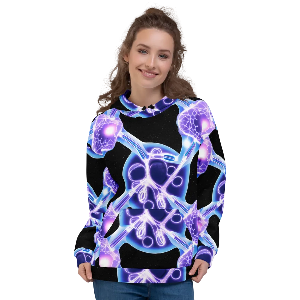 Neon Cellscape on Hoodie — Front